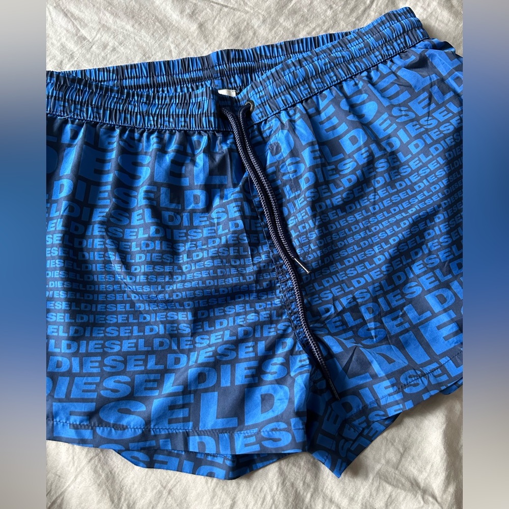 Diesel Blue Printed Swim Trunks